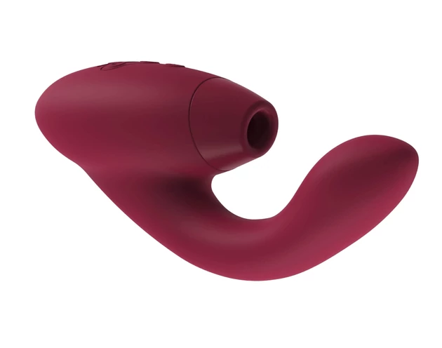 Womanizer Duo - vízálló G-pont vibrátor és csiklóizgató egyben (bordó)
