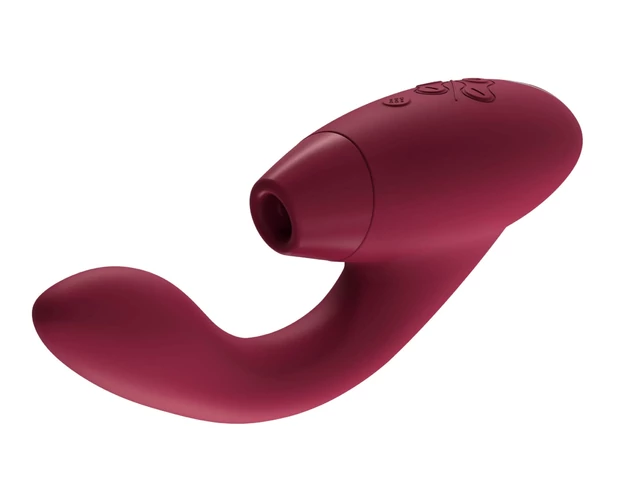 Womanizer Duo - vízálló G-pont vibrátor és csiklóizgató egyben (bordó)