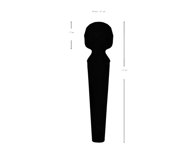 You2Toys Power Wand - akkus, masszírozó vibrátor (fekete)