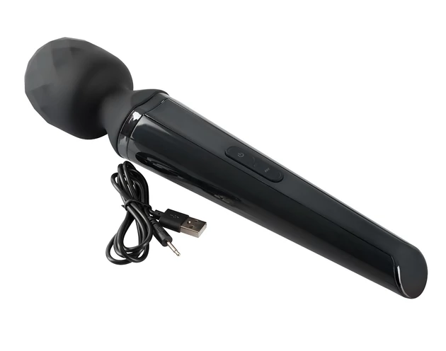 You2Toys Power Wand - akkus, masszírozó vibrátor (fekete)
