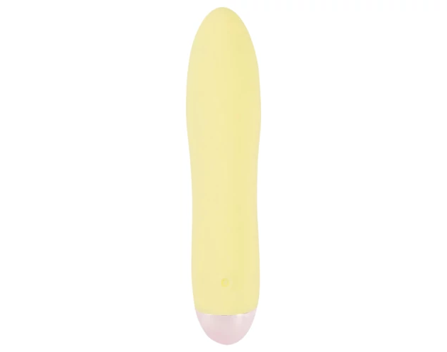 Cuties Mini Yellow - akkus, szilikon rúdvibrátor (sárga)