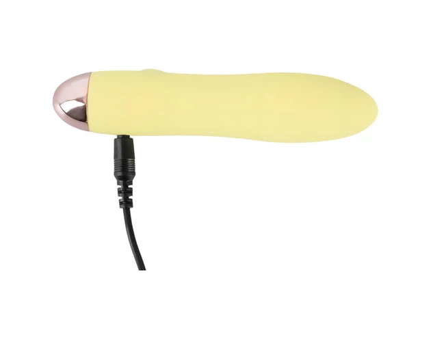 Cuties Mini Yellow - akkus, szilikon rúdvibrátor (sárga)