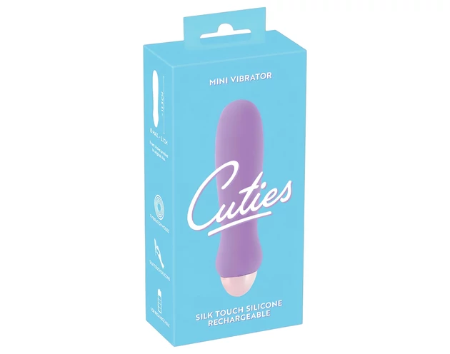 Cuties Mini Purple - akkus, szilikon rúdvibrátor (lila)