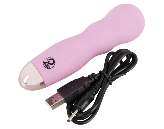 Cuties Mini Rose - akkus, hullámos vibrátor (pink)