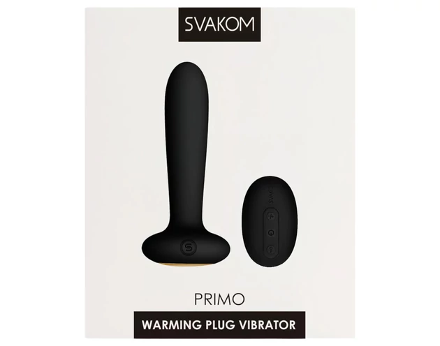 Svakom Primo - akkus, vízálló, melegítő anál vibrátor (fekete)