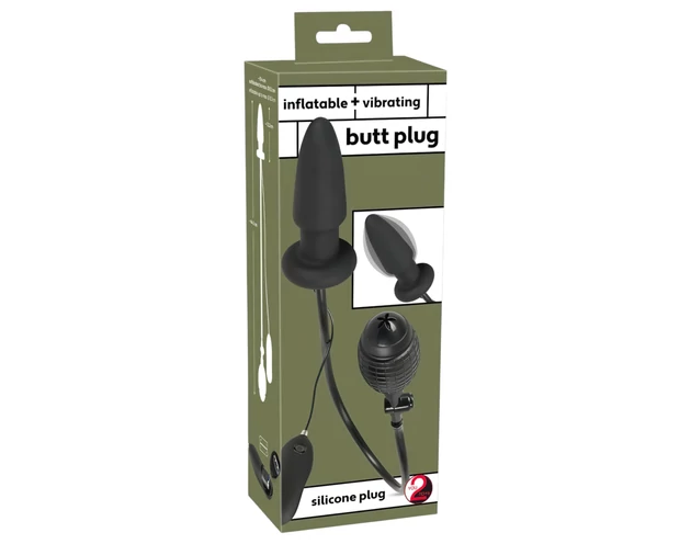 You2Toys - pumpálható anál tágító vibrátor (fekete)