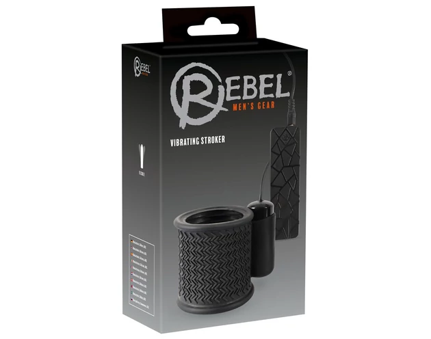 Rebel Stroker - lécrezgető péniszmandzsetta (fekete)