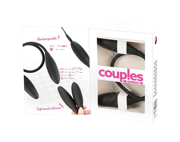 Couples Choice - akkus, dupla vibrátor (fekete)