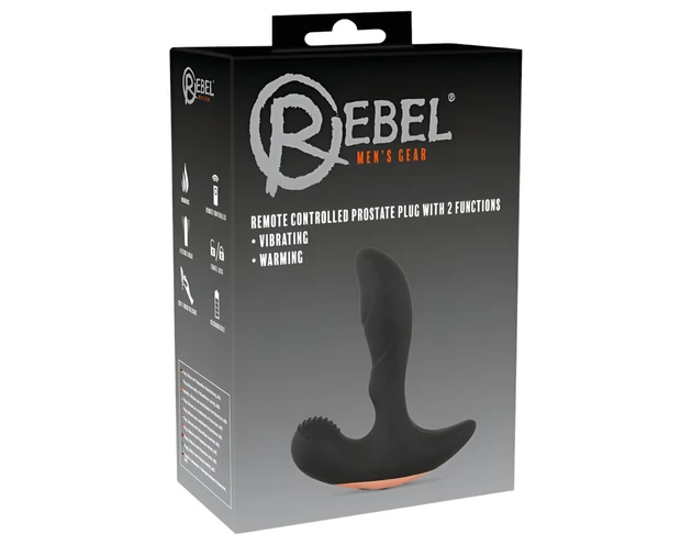 Rebel - rádiós melegítő prosztata vibrátor (fekete)