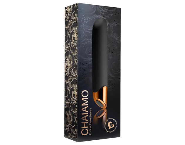 Chaiamo - akkus, vízálló normál rúdvibrátor (fekete)