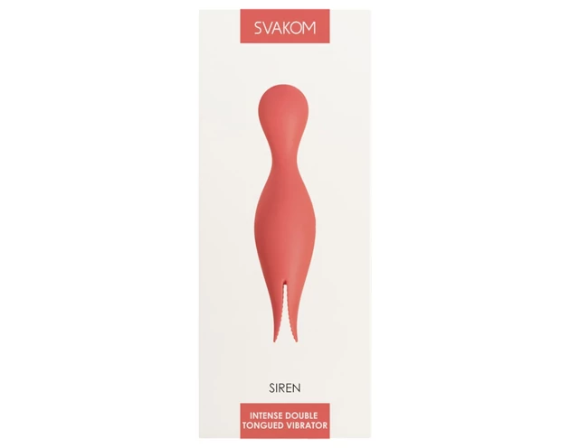 Svakom Siren - akkus, vízálló 2in1 forgó vibrátor (korall)