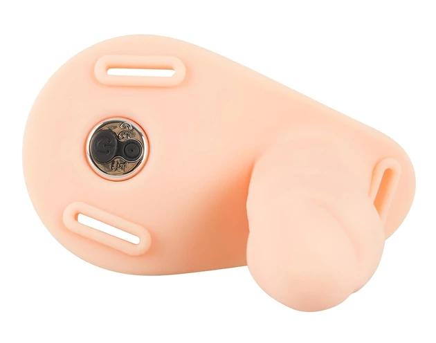 You2Toys - Strap-On - felcsatolható dupla vibrátor (natúr)
