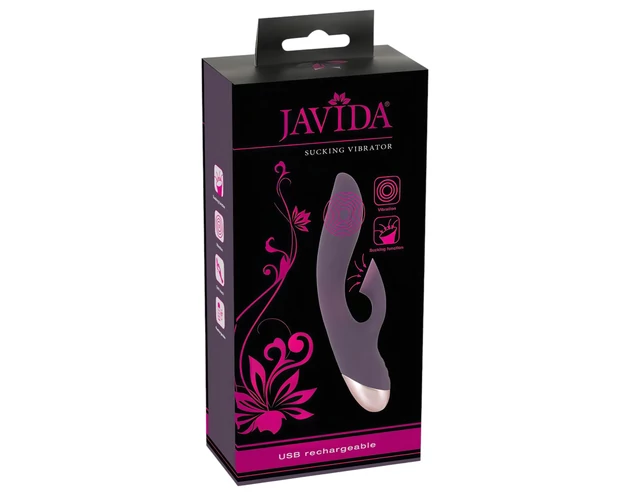 Javida - vízálló, vibrátor csiklószívóval (lila)