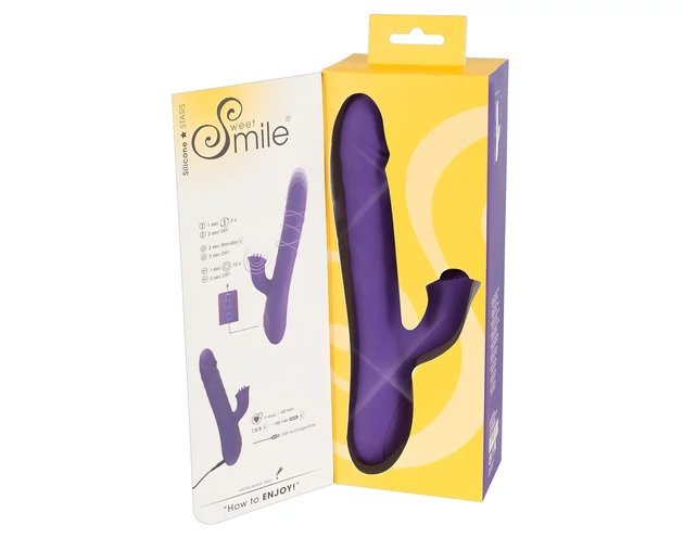 Smile Pearl - gyöngyös lökő vibrátor (lila)