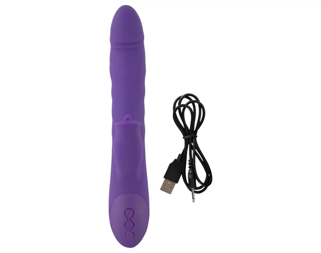 Smile Pearl - gyöngyös lökő vibrátor (lila)