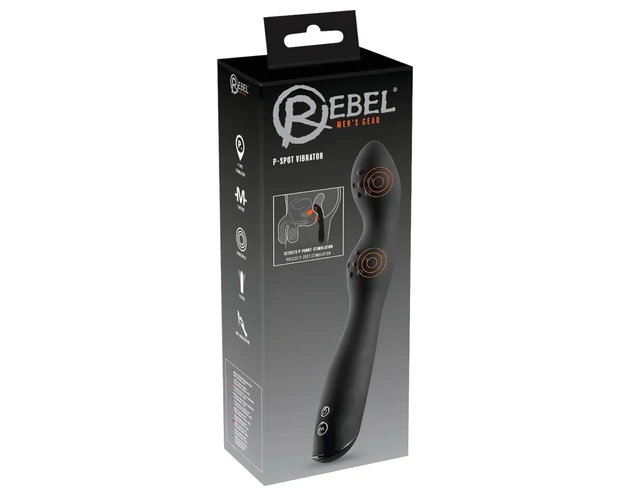 Rebel P-Spot - 2 motoros prosztata vibrátor (fekete)
