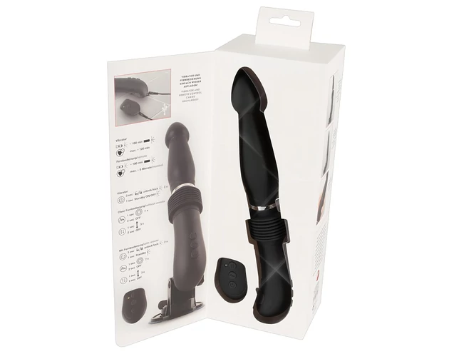 You2Toys - RC Fucking Machine - akkus lökő vibrátor (fekete)