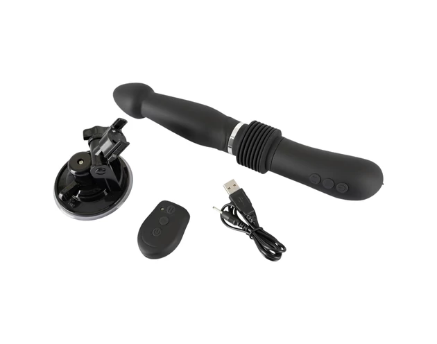 You2Toys - RC Fucking Machine - akkus lökő vibrátor (fekete)
