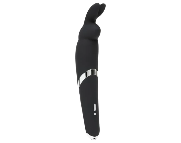 Happyrabbit Wand - akkus, masszírozó vibrátor (fekete)