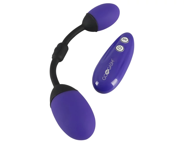 GoGasm Pussy & Ass - vibrációs tojás duó (lila-fekete)