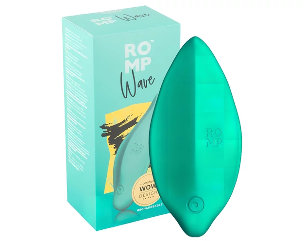 ROMP Wave - akkus, vízálló csikló vibrátor (zöld)