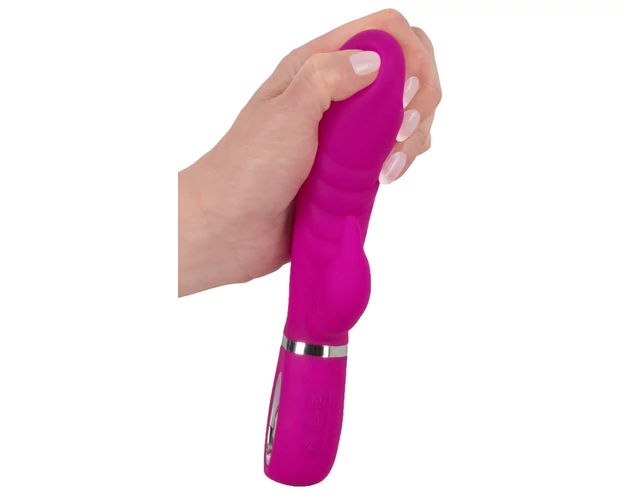 XOUXOU - akkus, csiklókaros, bordás vibrátor (pink)