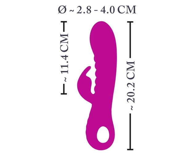 XOUXOU - akkus, csiklókaros, bordás vibrátor (pink)