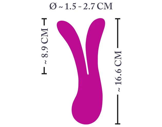 XOUXOU - akkus, vízálló, kétágú vibrátor (pink)