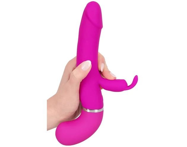 XOUXOU Cumshot - akkus, csiklókaros, spriccelő vibrátor (pink)