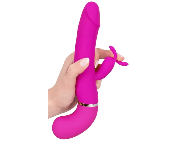 XOUXOU Cumshot - akkus, csiklókaros, spriccelő vibrátor (pink)