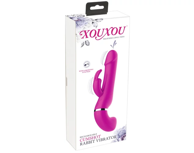 XOUXOU Cumshot - akkus, csiklókaros, spriccelő vibrátor (pink)