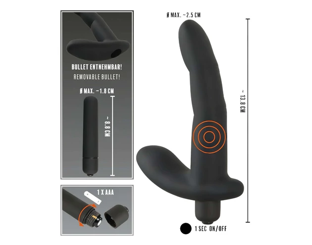 Rebel Naughty Finger - prosztata vibrátor (fekete)