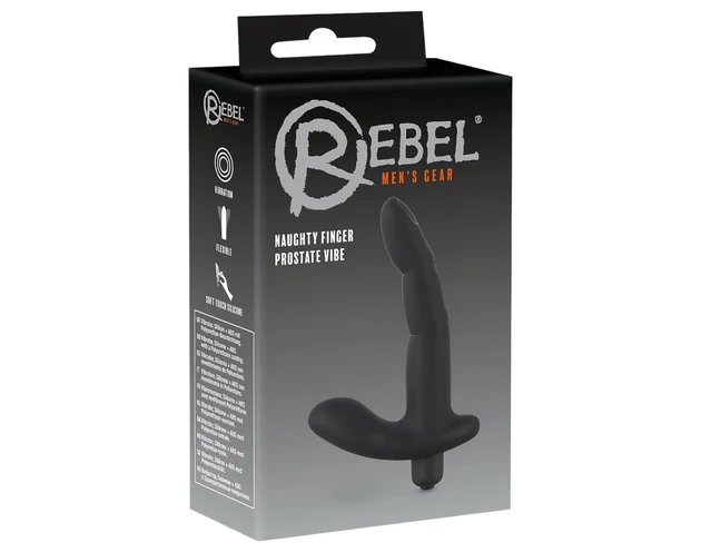 Rebel Naughty Finger - prosztata vibrátor (fekete)