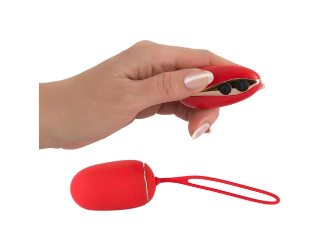 SMILE Love Ball - akkus, rádiós vibrációs tojás (piros)