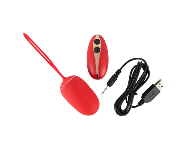 SMILE Love Ball - akkus, rádiós vibrációs tojás (piros)