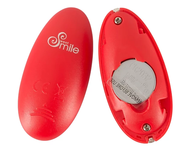 SMILE Love Ball - akkus, rádiós vibrációs tojás (piros)