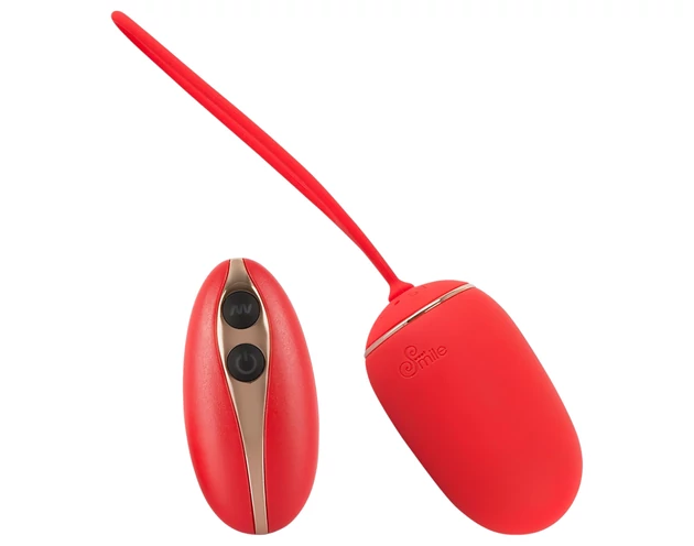 SMILE Love Ball - akkus, rádiós vibrációs tojás (piros)