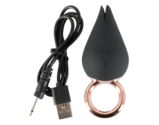 Belou - akkus, vízálló csikló vibrátor ( fekete)