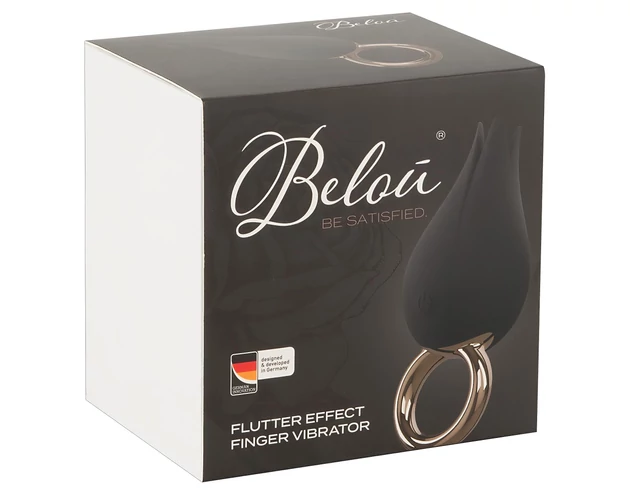 Belou - akkus, vízálló csikló vibrátor ( fekete)