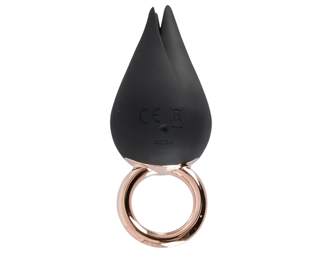 Belou - akkus, vízálló csikló vibrátor (fekete)