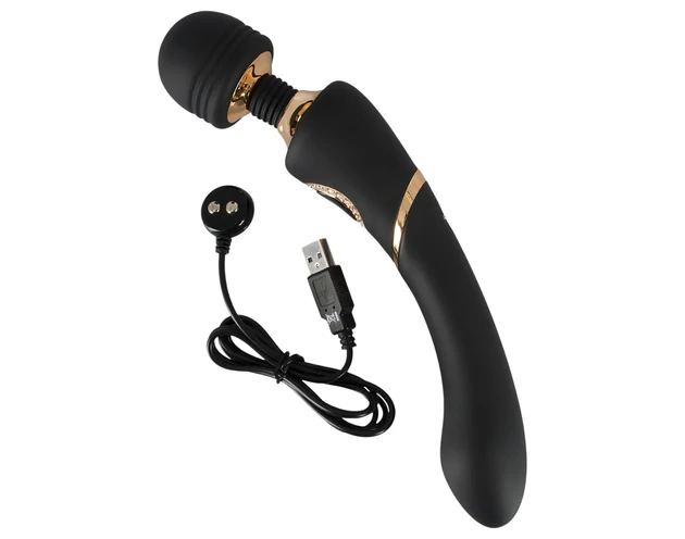 Cleopatra Wand - akkus, vízálló masszírozó vibrátor (fekete)