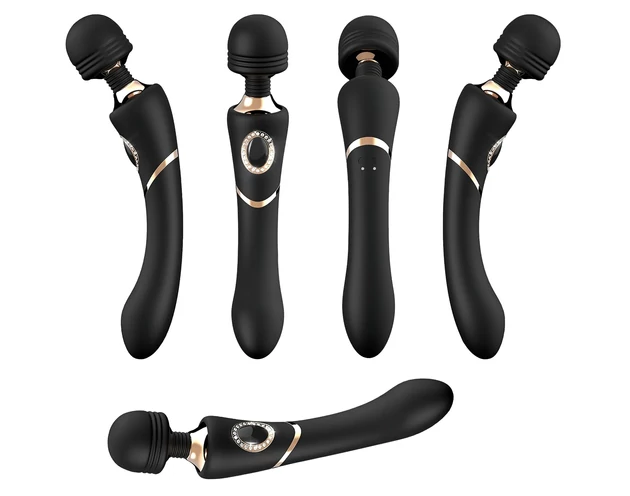 Cleopatra Wand - akkus, vízálló masszírozó vibrátor (fekete)