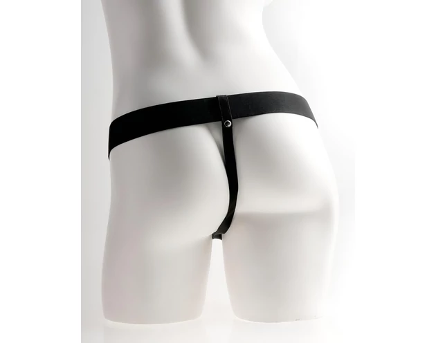 Fetish Strap-On 9 - akkus, felcsatolható, üreges vibrátor (natúr)