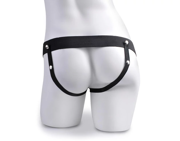 Fetish Strap-On 6 - felcsatolható, üreges vibrátor (natúr)