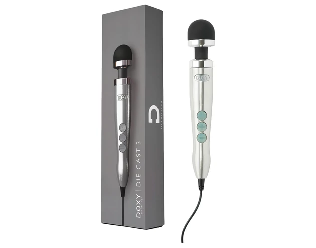 Doxy Die Cast 3 Wand - hálózati masszírozó vibrátor (ezüst)