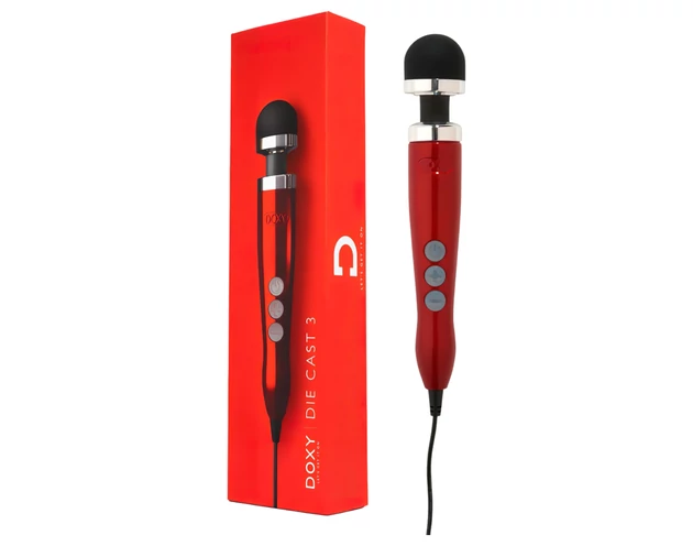 Doxy Die Cast 3 Wand - hálózati masszírozó vibrátor (piros)