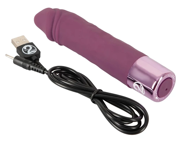 You2Toys Elegant Realistic - akkus, vízálló vibrátor (lila)