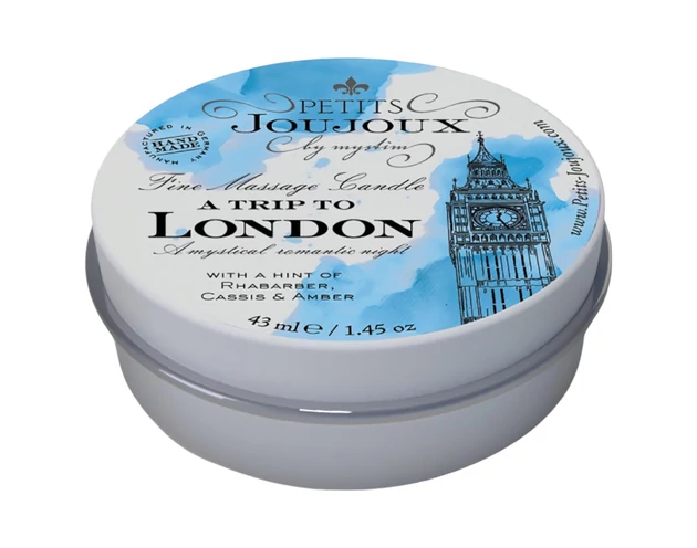 Petits Joujoux London - masszázsgyertya - rebarbara-amber (43ml)