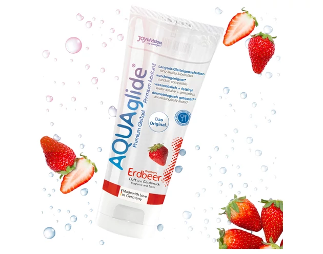 AQUAglide - vízbázisú síkosító - eper (100ml)