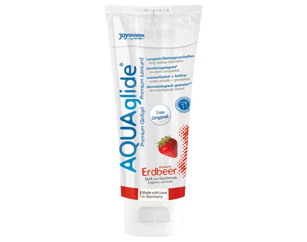 AQUAglide - vízbázisú síkosító - eper (100ml)